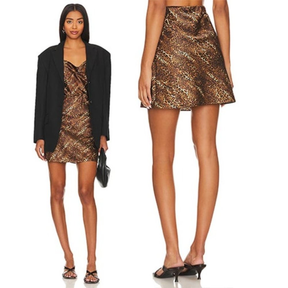 Cami NYC Aviva Pull On Mini Skirt Women's Animal Print Size: Medium NWT